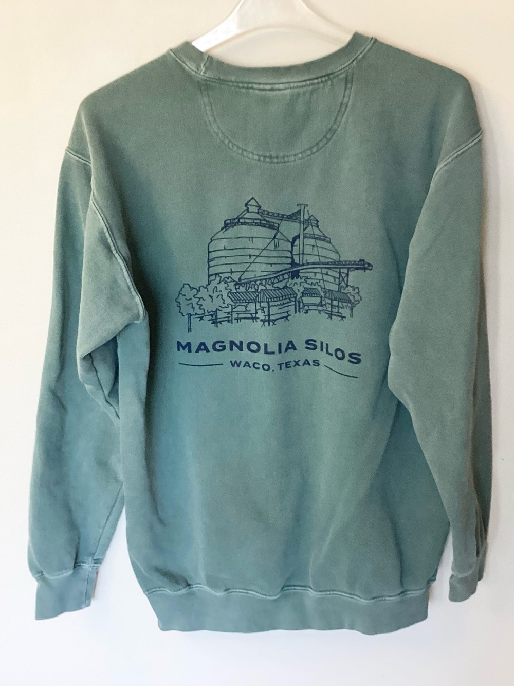 Comfort Colors Magnolia Silos Crewneck Sweatshirt - Green - M